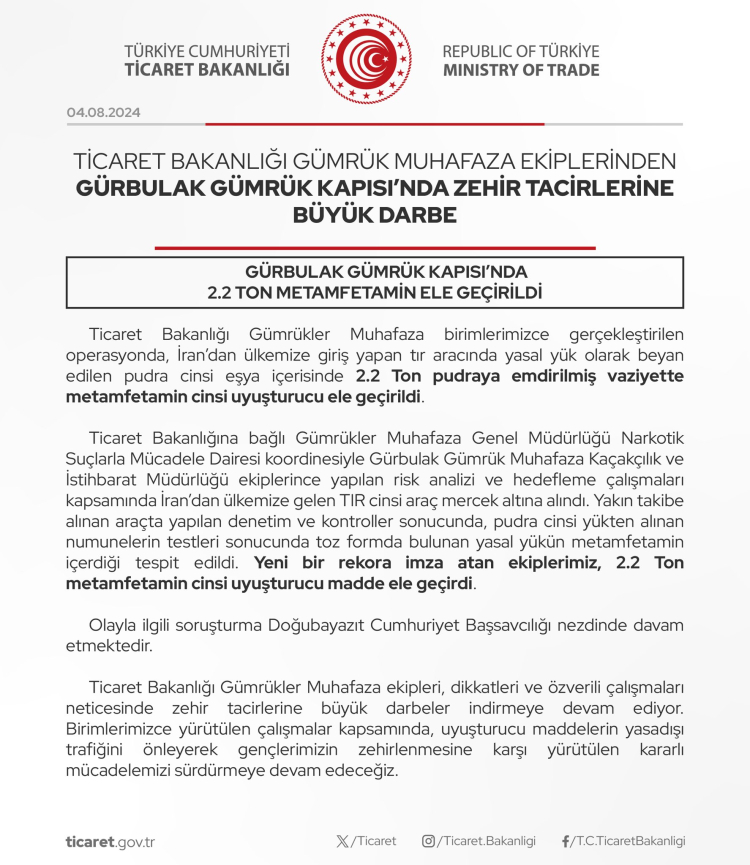 Gürbulak’ta zehir tacirlerine büyük darbe!