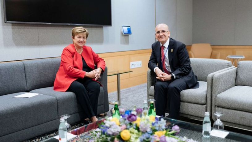 Şimşek, IMF Başkanı ile görüştü